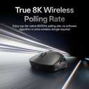 Rapoo VT2 MAX Wireless Gaming Mouse, True 8K Wireless Polling Rate, 53g Lightweight, Up to 750 Hr Battery, Nordic nRF54L15 MCU, 120-Million Optical Switch, 10 Programmable Buttons, Macro Enabled