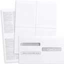 W2 Forms 2025 with Envelopes, Blank W2 4 Up Tax Forms 2025, 50 Employees kit, with Instructions in Back, Compatible with QuickBooks and Accounting Software, Idea for E-Filing, 50 Self Seal Envelopes