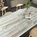 VEELIKE 354''x32'' Wide Weathered Wood Wallpaper Peel and Stick Light Blue Wood Contact Paper for Countertops Walls Floors Waterproof Removable Wood Panel Wallpaper for Bedroom Kitchen Farmhouse RV