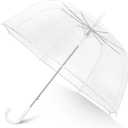 52 inch Large Canopy Clear Bubble Umbrellas, High-Visibility Transparent Dome Coverage Rain Umbrella, Windproof Clears Dome Umbrella for Weddings Prom Graduation Photography and Outdoor Events