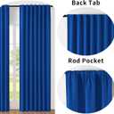 Joydeco Blackout Curtains 108 Inches Long, Thermal Insulated Black Out Curtains 2 Panels Set, Room Darkening Drapes for Living Room Window Rod Pocket Back Tab (W52 x L108 Inch, Royal Blue)
