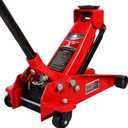 Jack Boss Floor Jack 3 Ton Capacity Fast Lift Service Jack Steel Heavy Duty Hydraulic Car Jack (Red)