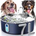 Smartoo Dog Water Fountain for Large Dogs 7L/236oz Stainless Steel Dog Water Bowl Dispenser Automatic Pet Water Fountain, Multi-Filtration Pet Fountain with Ultra-Quiet Pump (Navy)