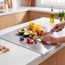 Titanium Cutting Board, 2026 New Upgrade 100% Pure Titanium Cutting Boards for Kitchen, Hygiene & Durability Non Stick Chopping Board, Double sided Cutting Mat, Easy to Clean,CV45G, 19.7"L x 15.7"W