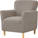 Jacquard Banquet Armchair Slipcovers Soft Chair Covers Armchair 1-Piece Stretch Chair Covers for Living Room Nonslip Outdoor Armchair Slipcover Kids Pets Friendly Furniture Protector,Khaki