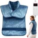 Large Heating Pad for Back Neck Shoulders, Electric Heating Pad for Back Pain Relief, 6 Heat Settings & 4 Timers 24"x33" Weighted Design, Birthday Christmas Gift for Women Men Mom Dad (Purple)