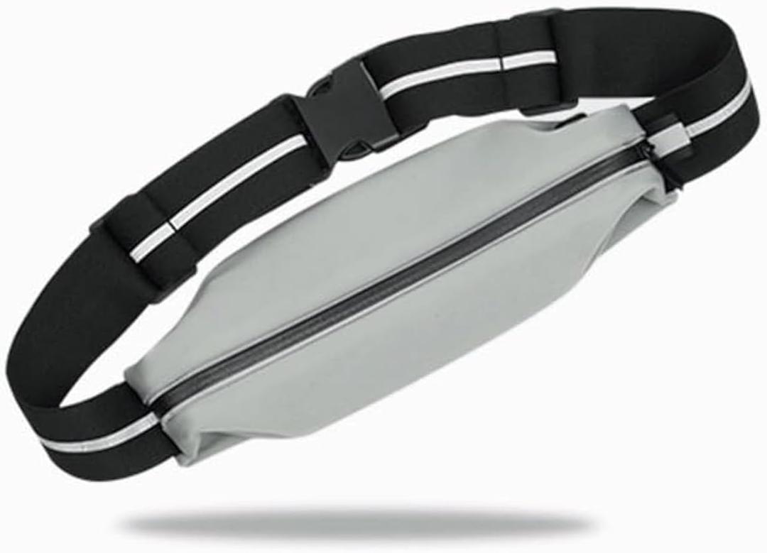 Running Belt for men and women, movable running phone holder, adjustable size lightweight running belt bag, waterproof night reflective waist pack, cycling exercise travel