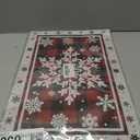 50Pcs Christmas Plaid Snowflake Paper Placemats, Disposable Xmas Table Mats for Holiday Party Dining Table Decoration