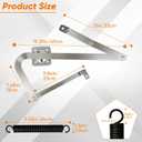 Tactec 55-2 Attic Ladder Hinge Arms with Springs, Suitable for Werner Attic Ladders Manufactured After 2010, Compatible with Werner Mk5, WU2210, W2208, W2210, Heavy Duty Thick Galvanized Material