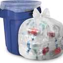 Aluf Plastics 55 Gallon Clear Trash Bags - (Huge 100 Pack) - 38" x 58" - 1.5 MIL (Equivalent) - Heavy Duty Industrial Liners Clear Garbage Bags for Recycling, Contractors, Storage, Outdoor