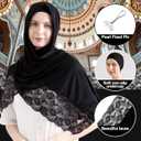 Viscose & Cotton Hijab Scarf Set for Muslim Women  Undercap & Safety Hijab Pin  Soft, Stylish & Comfortable (Pink)