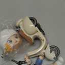 Motorcycles Scooter Toy Doll - with Light and Music, Cute Have a Seat for Accessories, Decor Desktop Ornaments Collectors (Off-White)