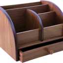 Desk organizer wood remote control holder with long drawer Office stationery storage and sorting organizer household small sundries storage box HeBen1025