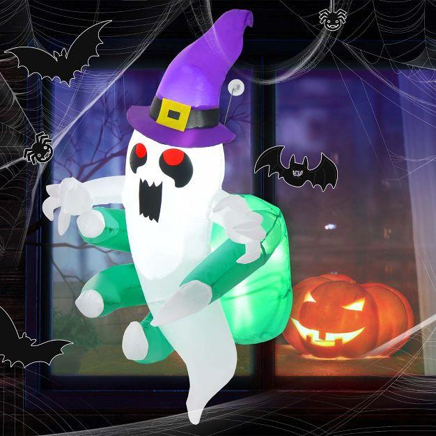  3.6' Halloween Inflatable Ghost Indoor Outdoor Blow Up Flying Halloween Decor