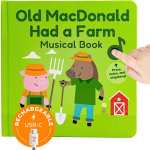 Cali's Books Old MacDonald Had a Farm Music Book for Toddlers 1-3 Years Old - Nursery Rhymes Musical Books, Interactive Baby Sound Book, Singing Toy for Children Girls, Learning Song Toys Toddler Boys