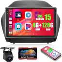 2G+32G Android Car Stereo for Hyundai IX35 2010-2015 with Wireless CarPlay Android Auto Mirror Link 10.1" IPS Touchscreen Car Radio with Bluetooth 36EQ DSP FM/RDS GPS/WiFi SWC 59UI AHD Backup Camera
