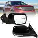 Right Passenger Side Mirror Fits 2011-2019 Ford Explorer With Power Heated Turn signal And Puddle LightWithout Power Folding 7Pins Replaces GB5Z17682BA,BB5Z17682BA,FO1321554
