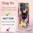 LISEVOfor Moto G Power 2025 Case - for Motorola Moto G Play 2025 Case Compatible with MagSafe Women Cute Girls Magnetic Protective Phone Cover Girly Cat Flower Floral Heavy Duty Shockproof