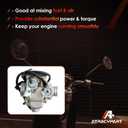 PD24J Carburetor, Compatible with 4-Stroke Engines GY6 125cc 150cc 152QMJ 157QMI ATV Quad Bike 4 Wheeler Dune Buggy Go Kart Moped Scooter Manifold Intake 24mm Carb
