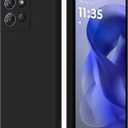 GiiYoon Silicone Case Compatible with Moto G Power 5G 2025, Full Body Silky Soft Touch Phone Case with Camera Protection, Shockproof Cover with Microfiber Lining, Black