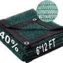LOVE STORY 6x12FT 40% Dark Green Shade Cloth Sun Shade Net with Grommets Sunblock Net Mesh Tarp for Garden,Plants Cover,Greenhouse and Patio (6FTx12FT)
