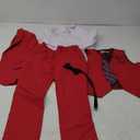 Boys Formal Suit Set Kids Tuxedo Suits for Boys Easter Wedding Outfit with Ties and Pocket Square (7, Red-7pcs)