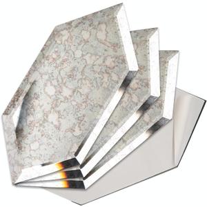 Lovdeco Peel and Stick Beveled Mirror Tile, Mirror Backsplash for Kitchen Bathroom Wall, 4 x7.87 Inches Hexagon, Antique (30 Pcs, 4.8 SQ.FT.)