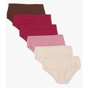 Amazon Essentials Women's Cotton Midi Brief Underwear, Pack of 6 Size 3XL