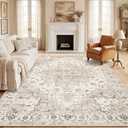 Garvee 8x10 Area Rug Vintage Boho Beige Washable Living Room Rug Non Slip