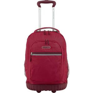 Travelers Club Rolling Backpack, Red, 20 Inch with Laptop Compartment