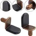 Biaungdo 30 Pcs Shelf Support Pegs, 1/4 Inch L-Shaped Clips with Rubber Sleeve, Cabinet Shelf Pegs for Bookshelves Glass Corner Shelf Cabinet Furniture, Antique Bronze