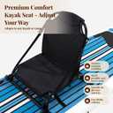 Colaxi Kayak Seat with Backrest Support Versatile Replacement Portable Foldable Fishing Seat