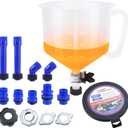 SMART JERRY - Coolant Bleeder Kit, Universal Radiator Burping Funnel, No-Spill Coolant Funnel, Flush Kit