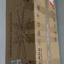 60 inch Flush Mount Ceiling Fans with Lights and Remote, Low Profile Ceiling Fan with Light for Living Room Bedoom6 Speed Reversible8 Blades and 9 Lights3 CCTBlack Gold