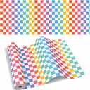 24in x 60ft Fabric Gingham Bulletin Board Paper Roll, Pastel