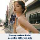 Genuine Forged Carbon Fiber Case for iPhone 16 Pro, Military Grade Drop Protection, Shockproof Phone Cover with Aluminum Alloy Buttons and Camera Frame - Glossy Blue