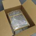 Okllen Glass Wedding Card Box with Lock and Slot, Gold Rim Envelop Box Gift Holder, Vintage Clear Card Box for Wedding Reception, Baby Shower, Birthday, Graduation (Glass Box and Lock Only)