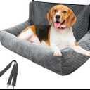 Auto Care Dog Car Seat, Fully Removable and Washable Cover, Easy to Assemble, Memory Foam Filled Comfort Pad, Durable Anti Slip Bottom (Gray)