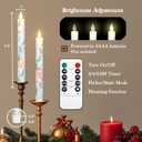 Christmas Decor Flameless Taper Candles with Remote Control & Timer, Nutcracker Design LED Taper Candles, Xmas Holiday Decorations, Set of 2