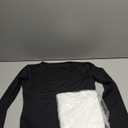 ENERFUL Women's Long Sleeve Shirts Crew Neck Slim Fitted Going Out Crop Casual Tops Basic Tees (Medium, Black+beige+coffee)