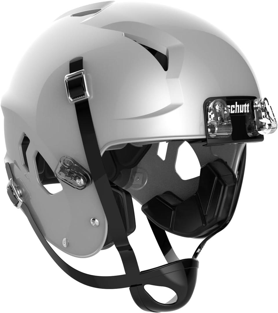 Schutt Youth Vengeance A11 Football Helmet with Facemask or Without Facemask Colors, Metallic Silver with No Facemask  (XX-Small, Black)