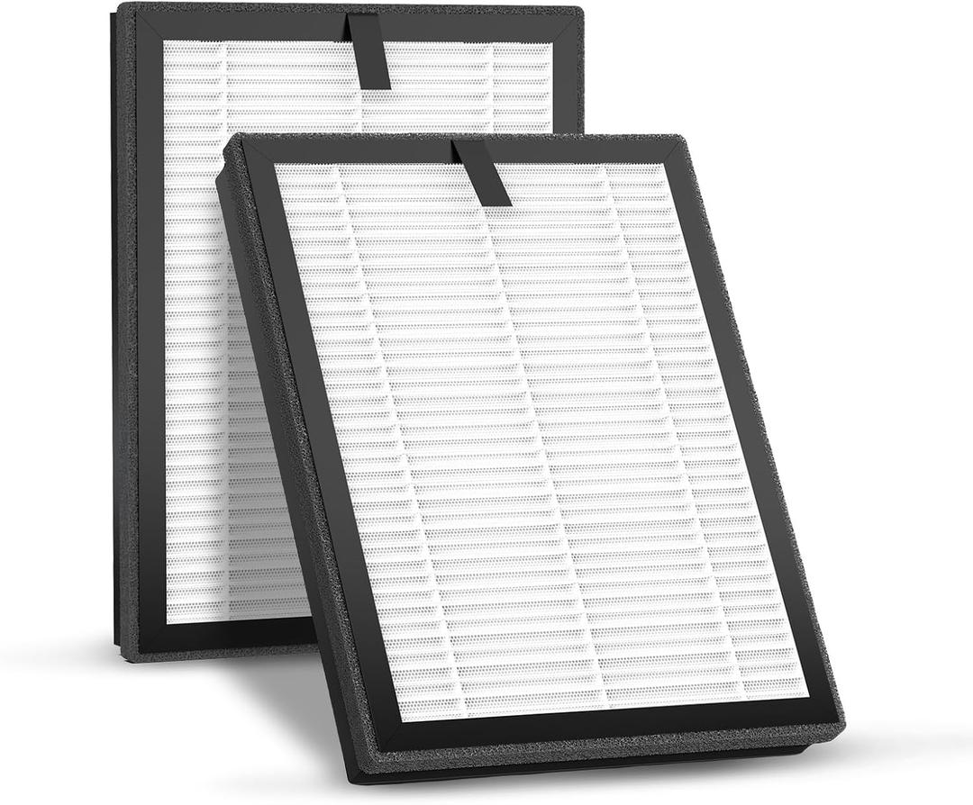 2 Pack ClearAir-A5 Replacement Filter Compatible with VEWIOR ClearAir-A5 Air Purifi-er, 3-in-1 High-efficiency H13 True HEPA Air Cleaner Filter for Wildfire Smoke Dust Pollen Pet Dander
