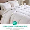 APSMILE All Season Down Feather Fibers Comforter Oversized King Size - Ultra-Soft High Fill-Power Hotel Collection Duvet Insert, Cloud Fluffy Medium Warm Quilt Comforter(120x98, White)