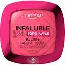 L'Oreal Paris Infallible Up to 24H Fresh Wear Soft Matte Blush, Blendable, LongLasting and Waterproof Cheek Make Up, Confident Pink 10, 0.31 Oz