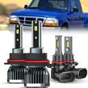 For 1998-2011 Ford Ranger light Bulbs, 9007 High Low Beam 9145 Fog Light Combo, 4PCS