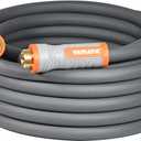 YAMATIC Heavy Duty Garden Hose 5/8 in x 30 ft with Swivel Handle, Super Flexible Water Hose, All-weather, Lightweight, Burst 600 PSI, Gray