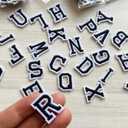 130pcs Iron on Letter Patches 0.7 inch, 5 Sets of 26 Embroidered Alphabet A-Z Patches for Clothing Jackets Hats Backpacks Jeans Black