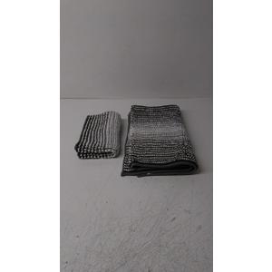 BSICPRO Bathroom Rugs and Mats Sets, 2 Piece Thick Absorbent Chenille Non Slip, Soft Shaggy Floor Mats, Machine Washable (20" x 47" Plus 16" x 24", Gray) (Grey)