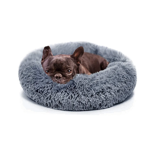 Small Calming Dogs Bed for Small Dogs Anti-Anxiety Machine Washable Fluffy Luxury Anti-Slip Waterproof Mute Base Warming Cozy Soft Pet Puppy Round Bed, Size: 19.0"L x 19.0"W x 6.0"Th