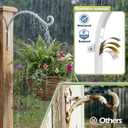 AJART White Plant Hanger Outdoor: 12-Inch Plant Hooks for Wall Indoor - Metal Plant Bracket Hook for Hanging Flower Baskets